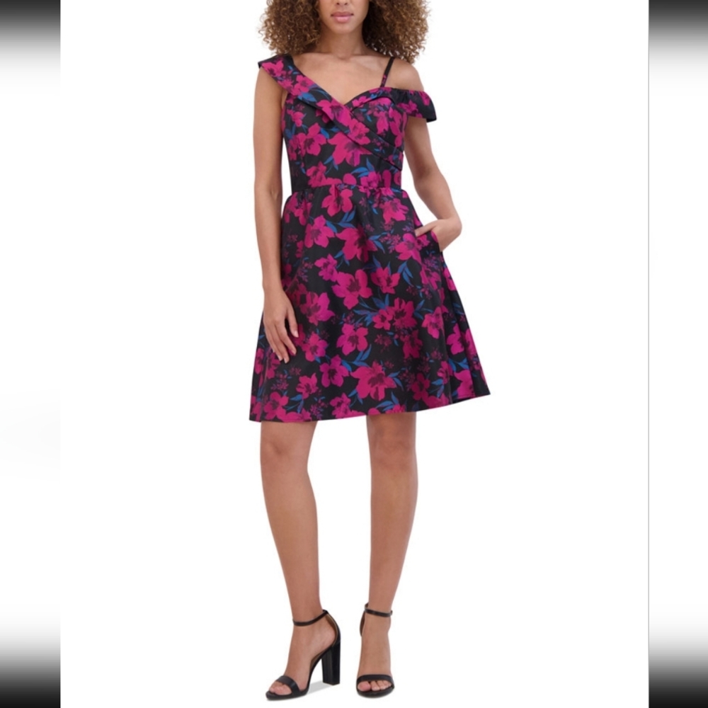 Kensie $138 Floral Jacquard A-Line Dress
